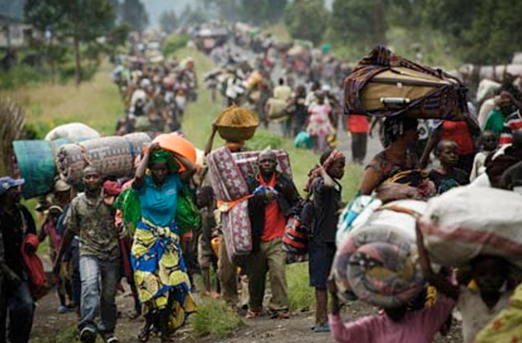 Congolese fleeing their homes