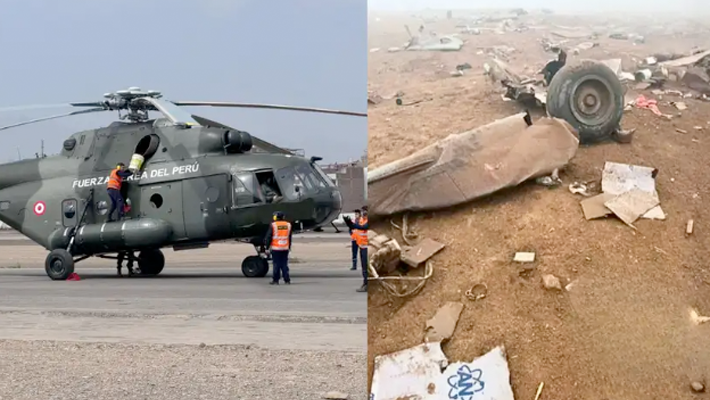 Scene of the helicopter crash