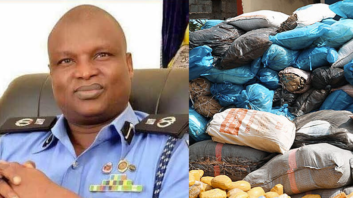 Abba Kyari and seized drugs by NDLEA