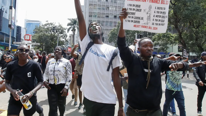 Protesting Kenyans