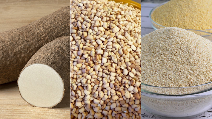YAMS, BEANS AND GARRI