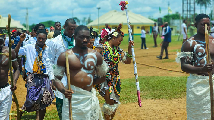 Edo Corps members cultural carnival float
