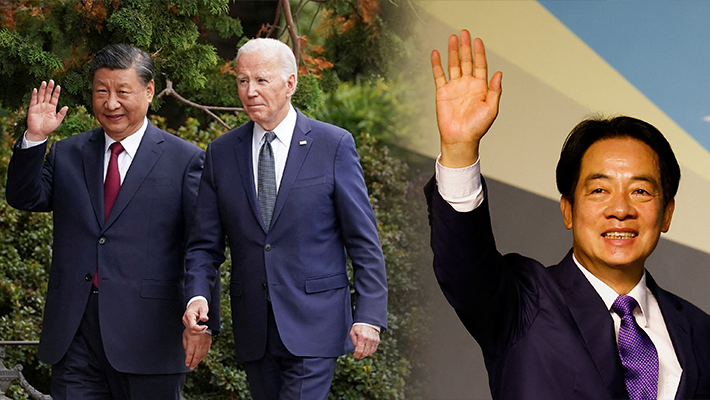 Xi with Biden and Taiwan's new president