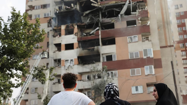 Damaged building in Iran