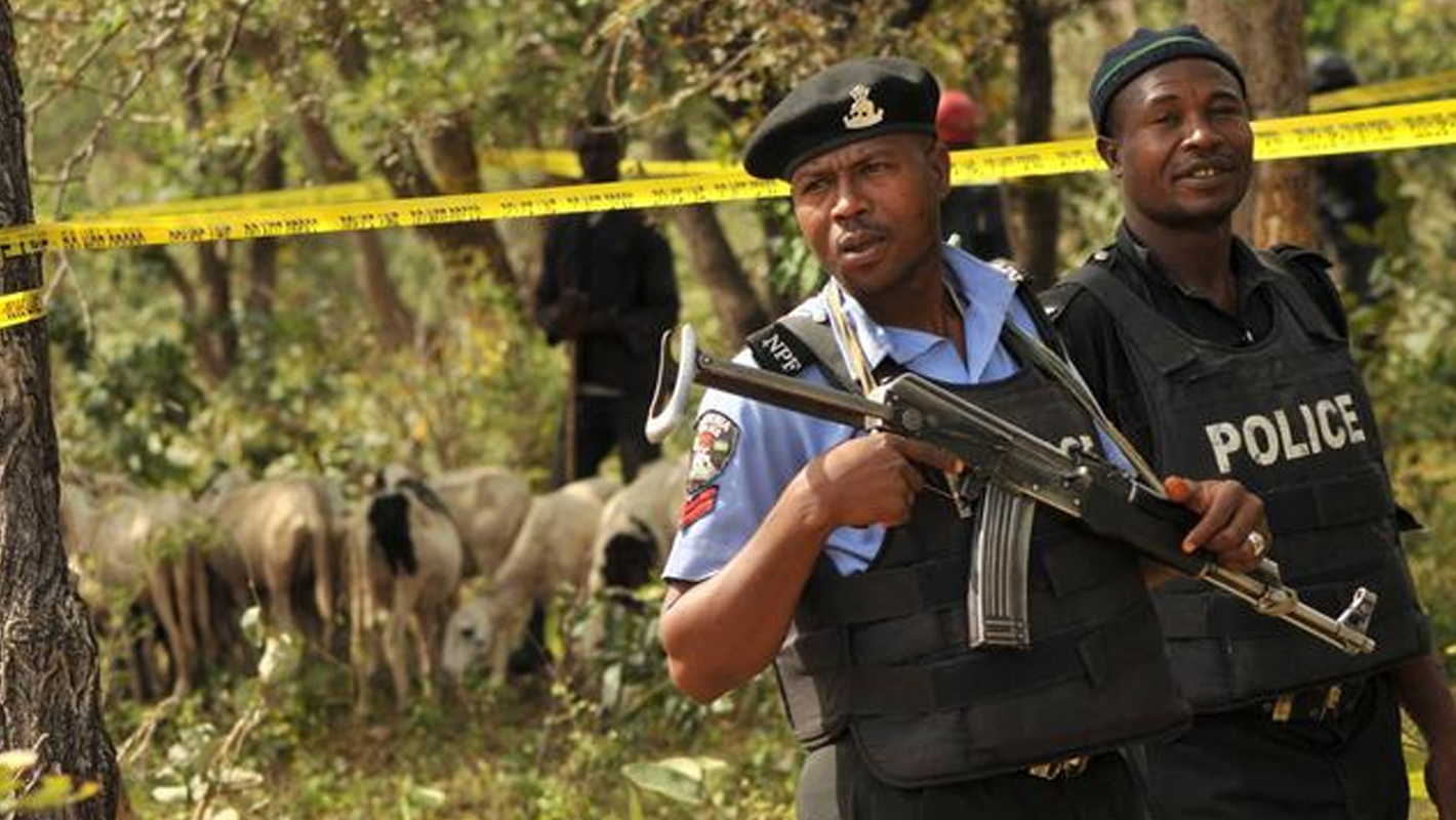 Police officers in the bush