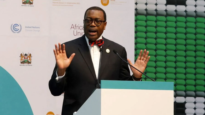 Adesina speaking at AfDB event