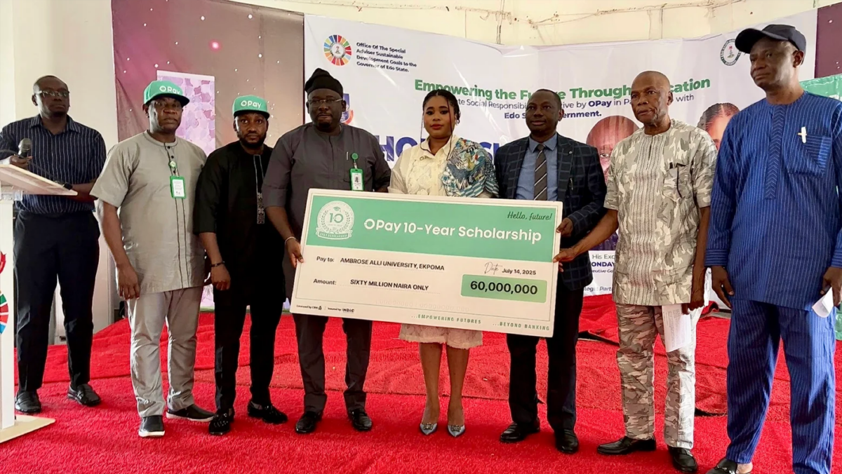 Presentation of the cheque