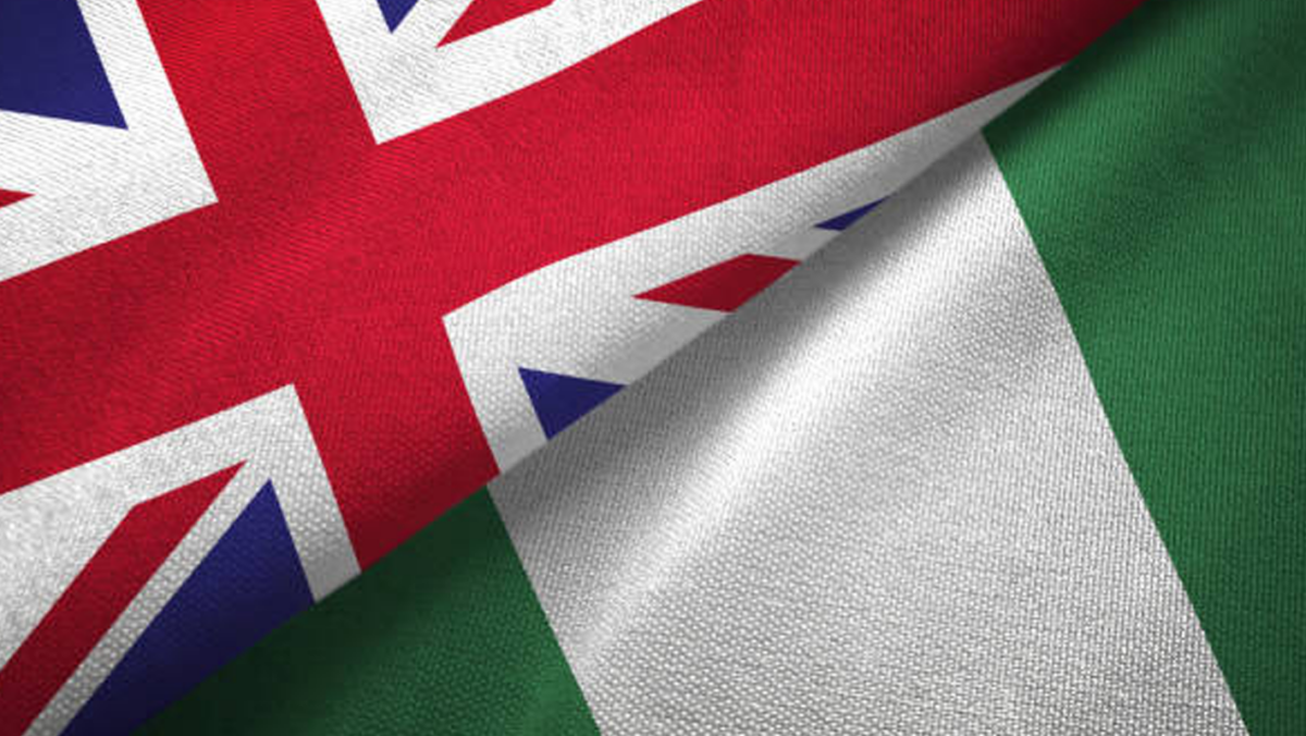 UK, Nigerian flags