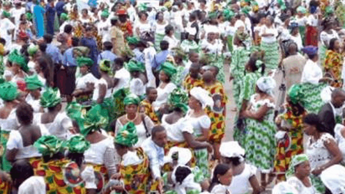 Nigerian women at political rally