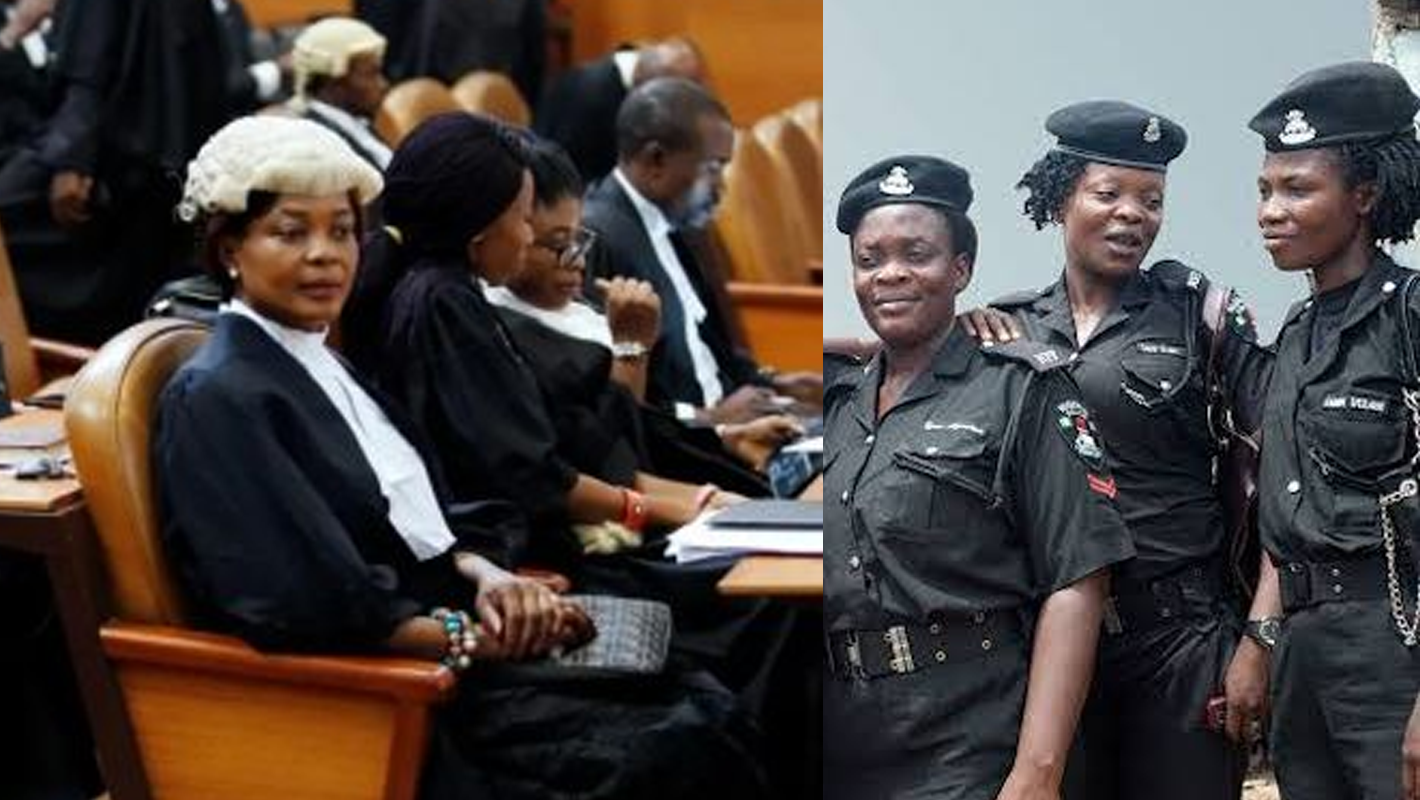 Female lawyers and female police officers