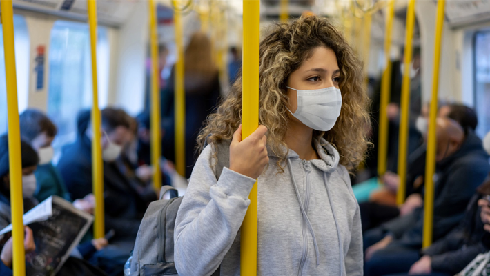 People wearing masks