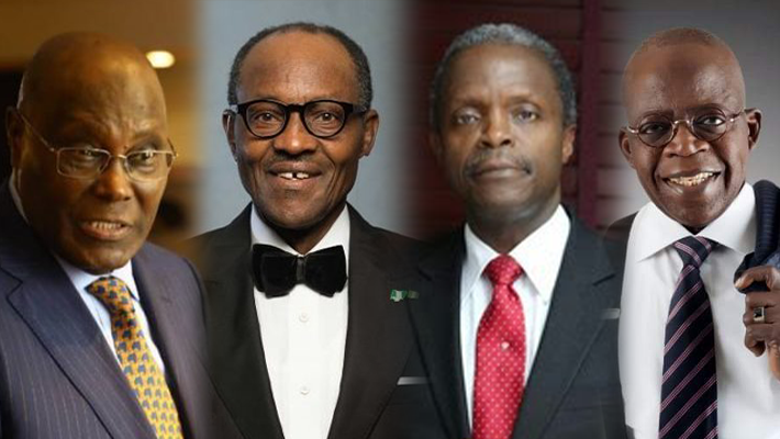 Atiku, Buhari, Osinbajo and Tinubu