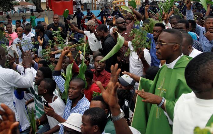 DR Congo Catholic Church Protesters.