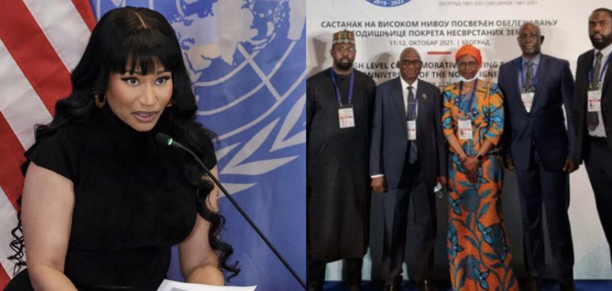 Nicki Minaj addressing UN conference; Nigerian diplomats in U.S.
