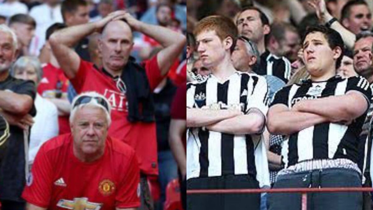 ANGRY MAN U FANS AND ANGRY NEWCASTLE FANS