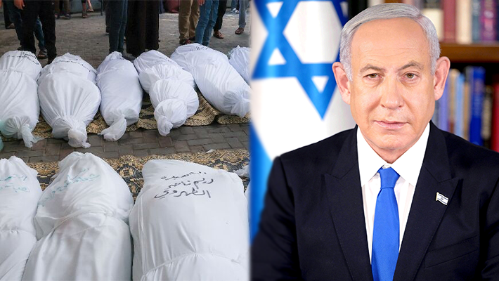 BODY BAGS IN GAZA; NETANYAHU