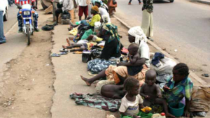 Beggars used to illustrate the story