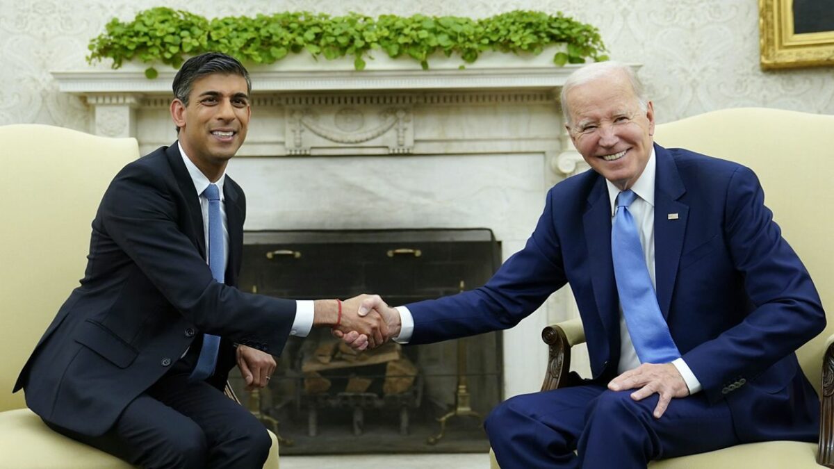 UK Prime minister Rishi Sunak and American President Joe Biden (Credit: Spectrumnew1.com)