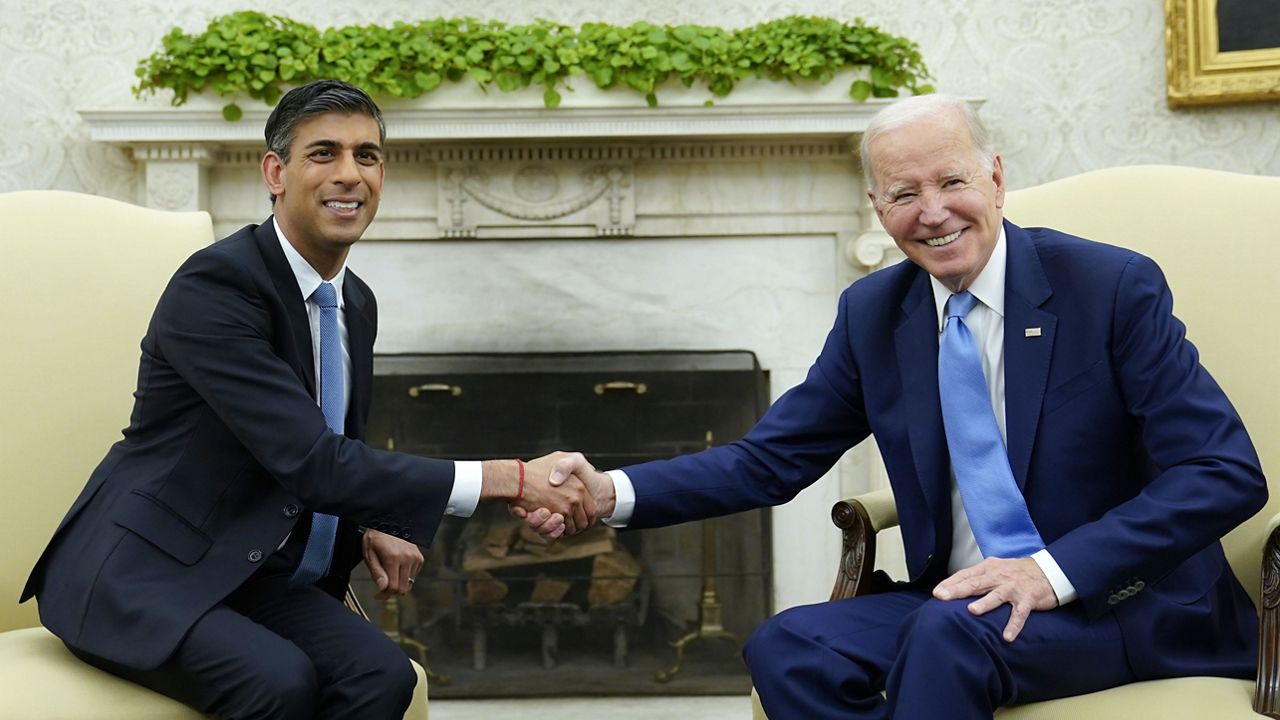 UK Prime minister Rishi Sunak and American President Joe Biden (Credit: Spectrumnew1.com)