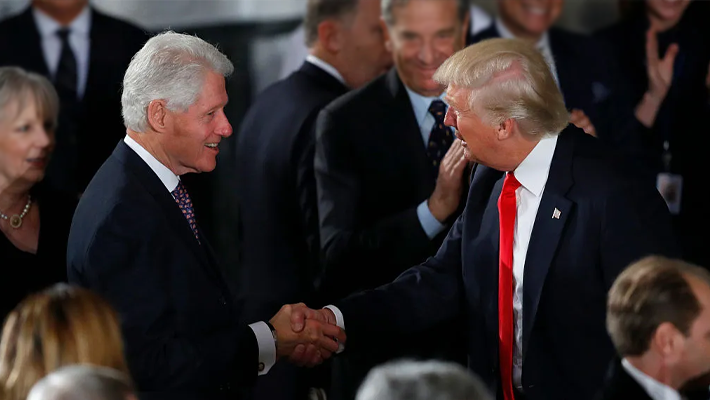Bill Clinton and Donald Trump