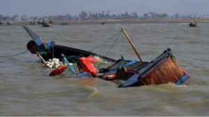 Capsized boat used to illustrate the story.