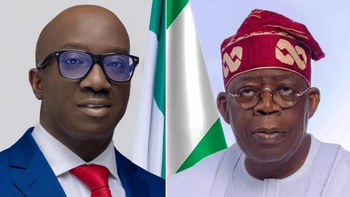 Monday Okpebholo and Bola Tinubu