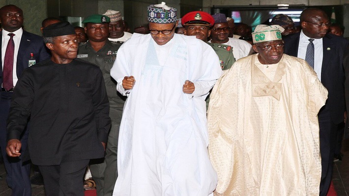 Buhari, Osinbajo and Tinubu