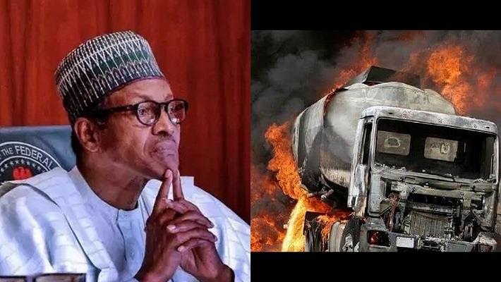 Buhari and tanker explosion