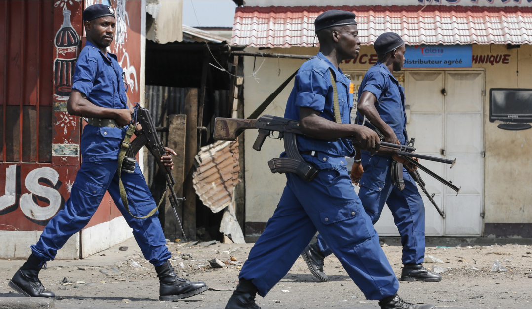 Burundi police officers