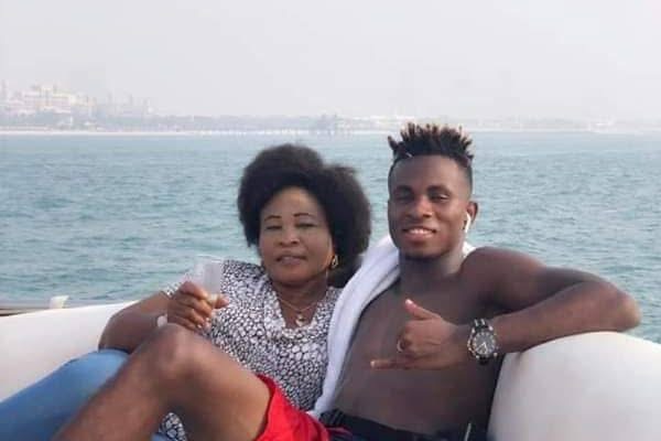 Chukwueze and his mother.