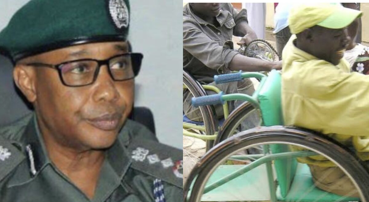 Inspector general of police Usman Alkali-Baba and PWDs