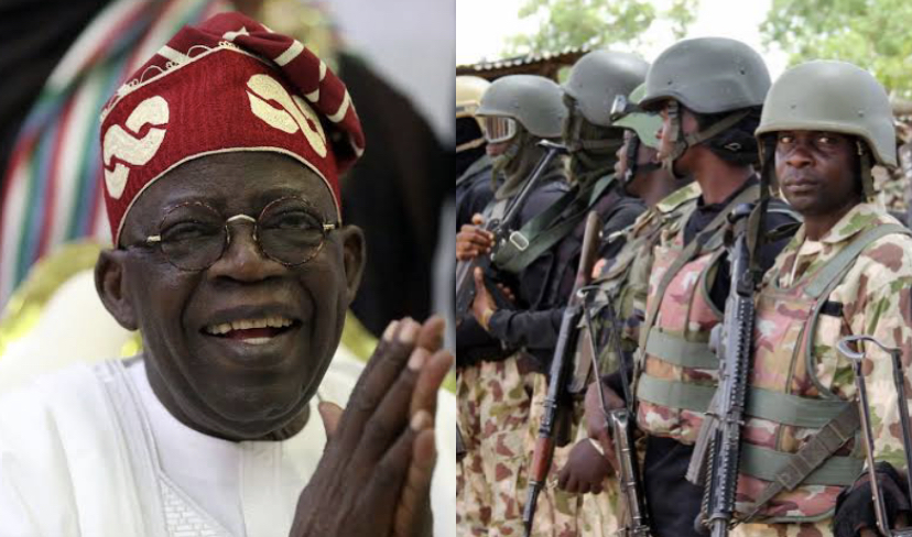 Bola Tinubu and Soldiers