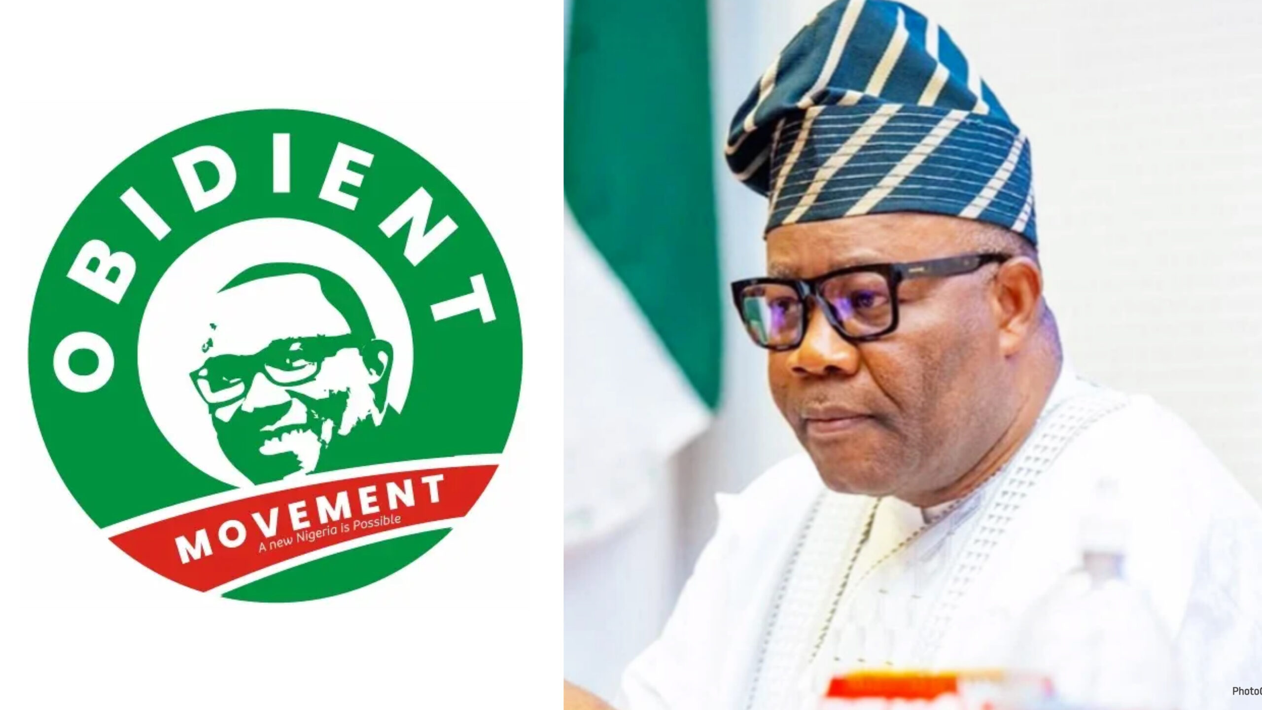 Obidiient Movement logo and Akpabio