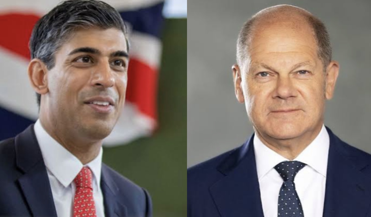British Prime Minister Rishi Sunak and German Chancellor Olaf Scholz