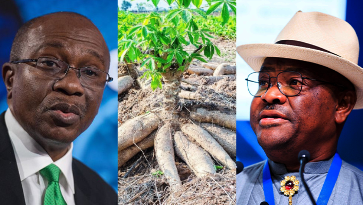 CBN Governor, Godwin Emefiele, Cassava, and Rivers State governor, Nyesom Wike