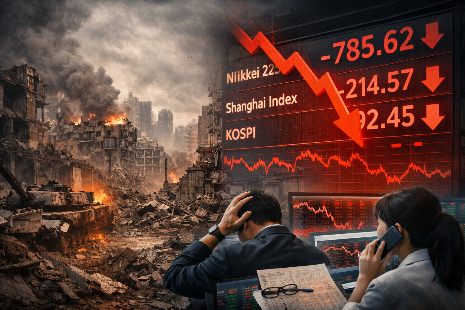 Ruins of the war/Asia n stocks
