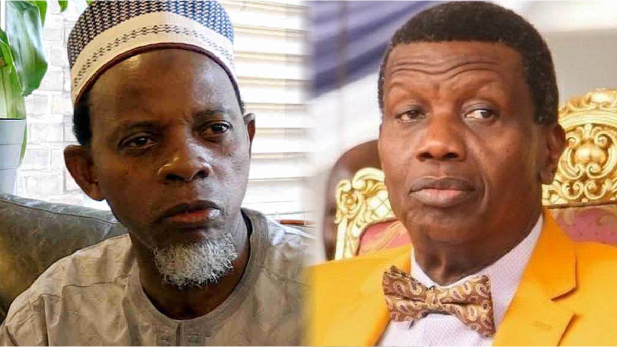 Chief missioner of Nasru-lahi-l- Fatih (NASFAT) Morufu Onike Abdul-Azeez and Enoch Adeboye, the religious leader of the Redeemed Christian Church of God (RCCG)