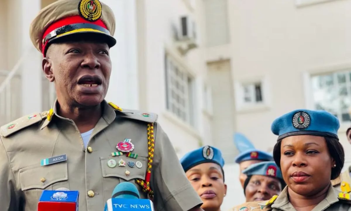 The National Commandant of the Peace Corps of Nigeria, Dickson Akoh.