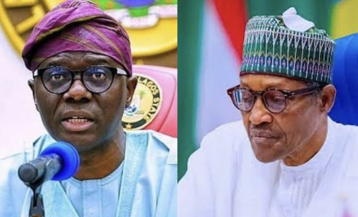 President Muhammadu Buhari and Lagos State Governor, Babajide Sanwoolu