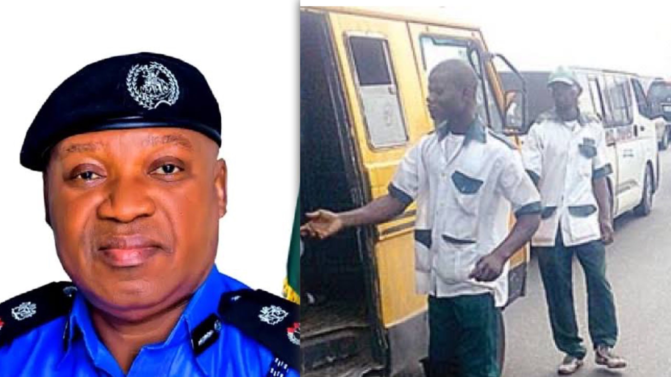 Lagos police commissioner Abiodun Alabi and NURTW workers