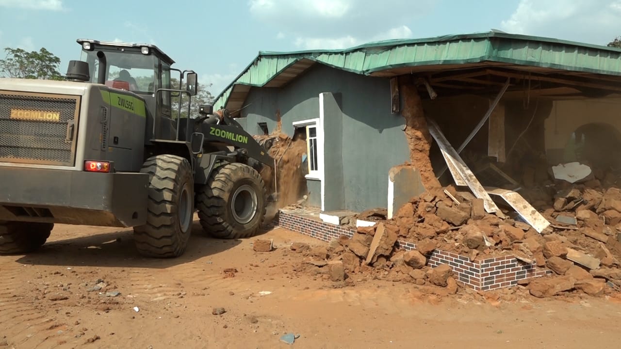 demolished building
