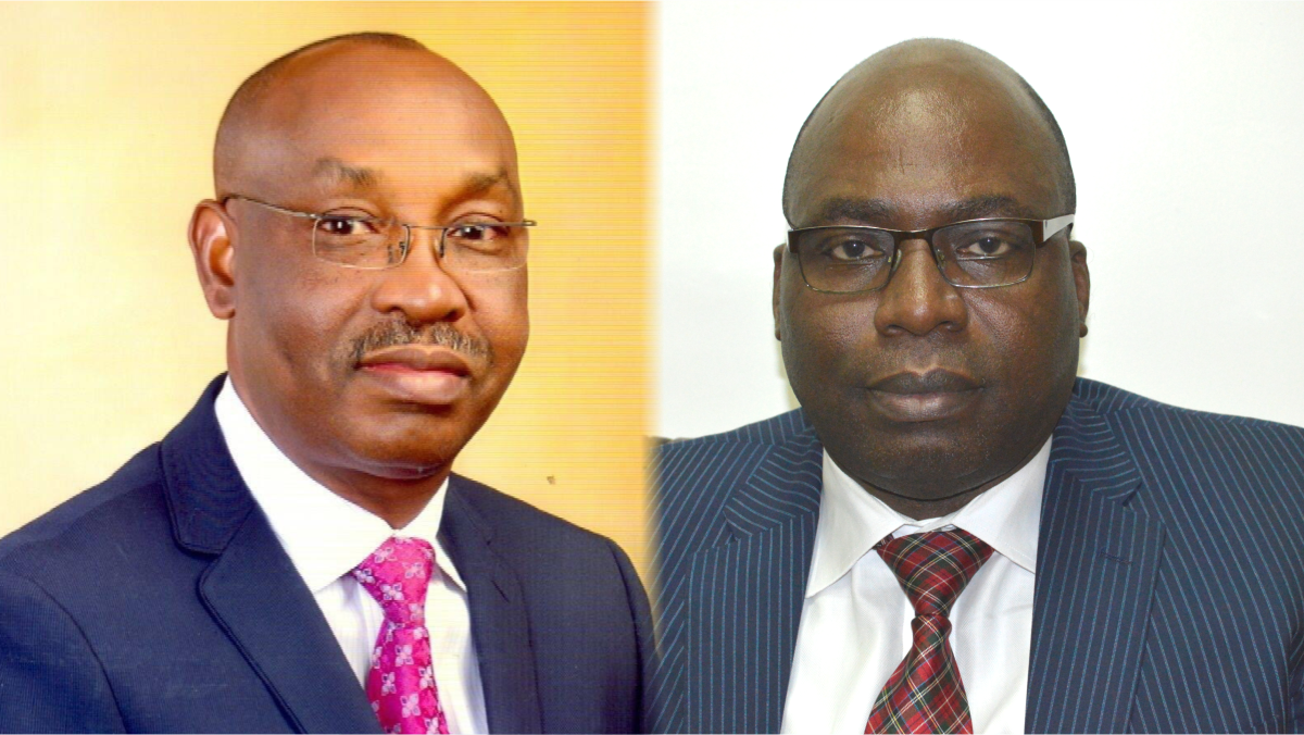 Dr. Orji Ogbonnaya Orji, Executive Secretary NEITI and ICPC Chariman Prof. Bolaji Owasanoye