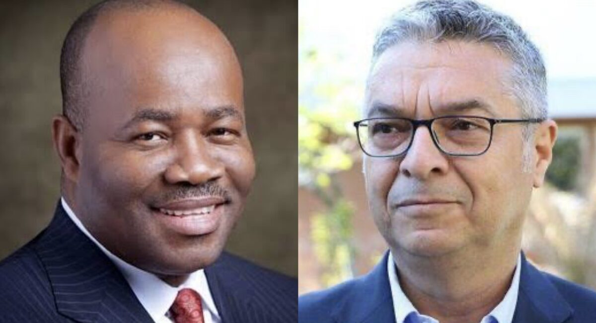 Senate President Godswill Akpabio and Turkish Ambassador to Nigeria, Hidayet Bayraktar