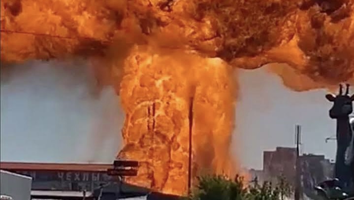 Blast at petrol station in Russia