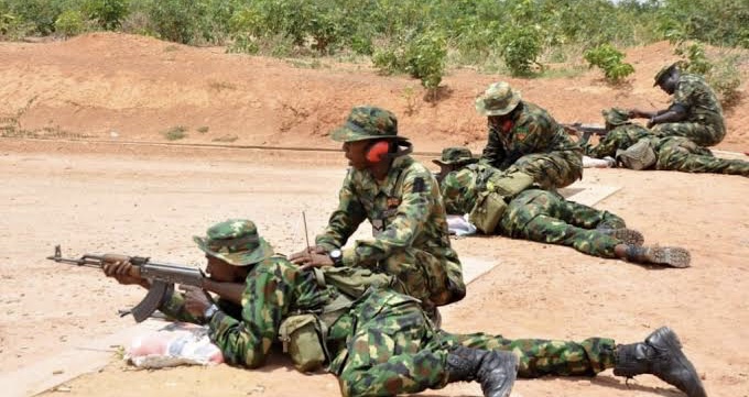 Cadets on shooting range training Photo : (NDA)