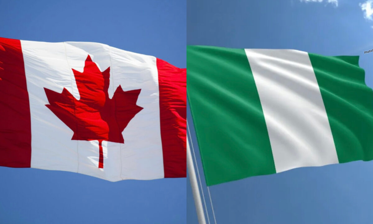 Canadian, Nigerian flags