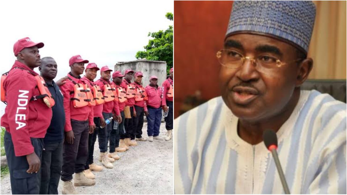 NDLEA officers and Buba Marwa