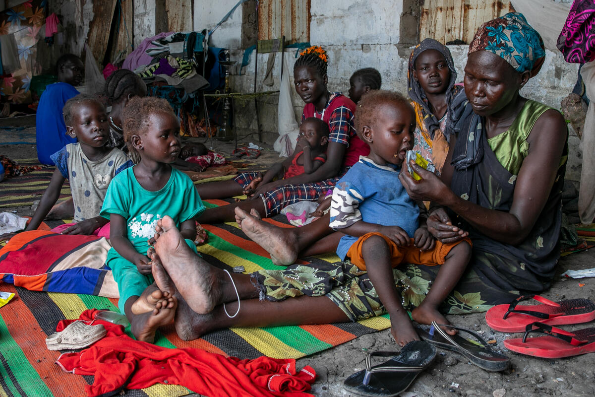 Malnourished children in South Sudan