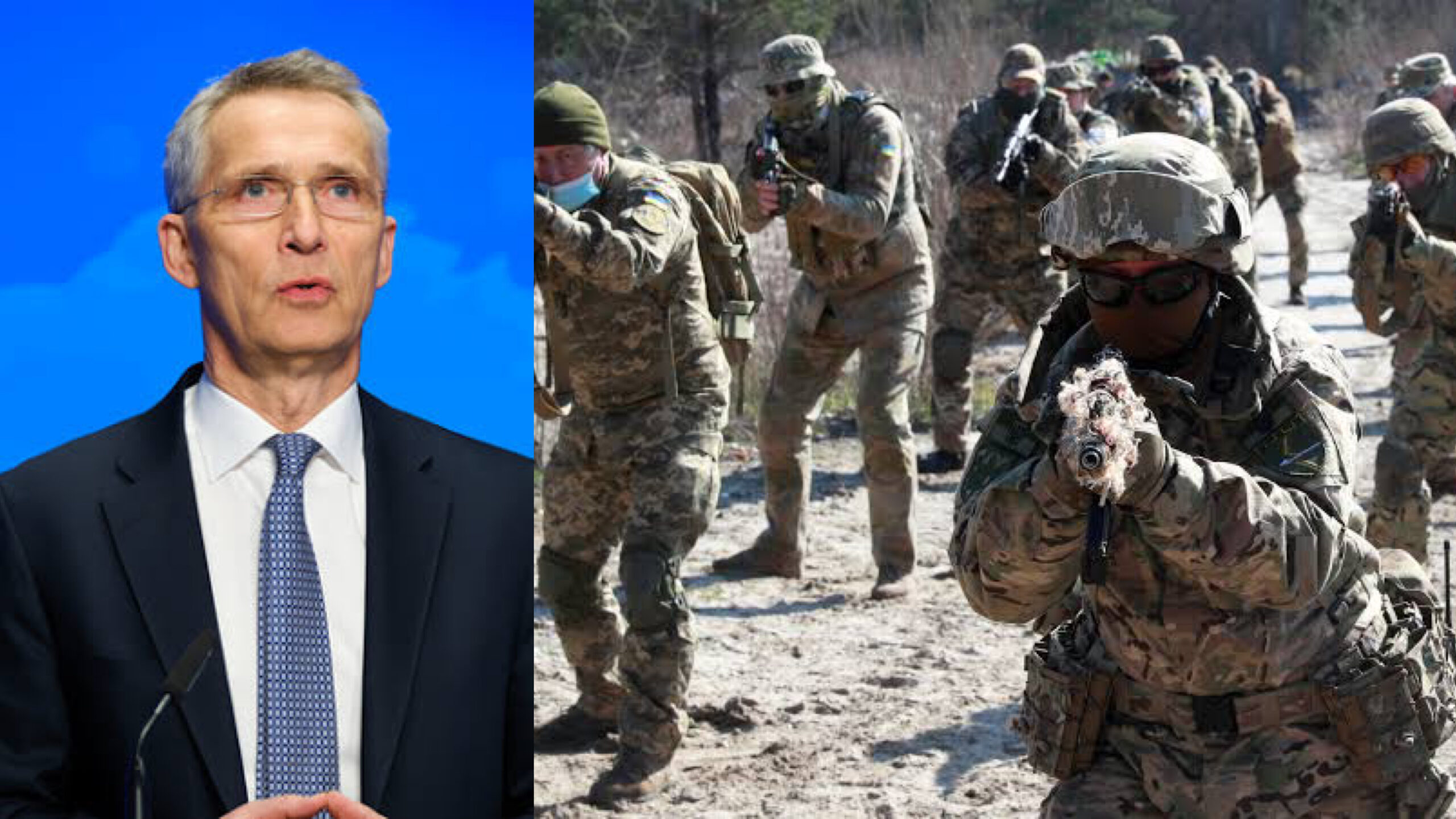 Jens Stoltenberg /Ukrainian Troops