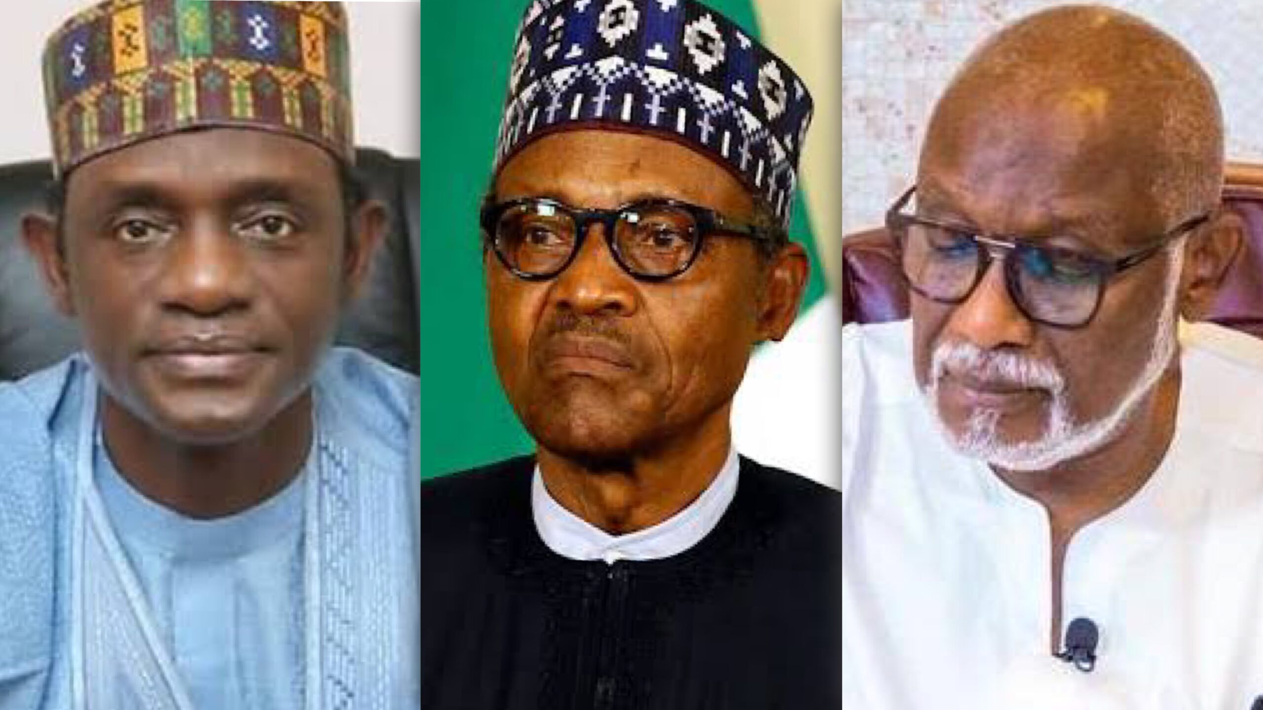 Buni, Buhari, Akeredolu composite